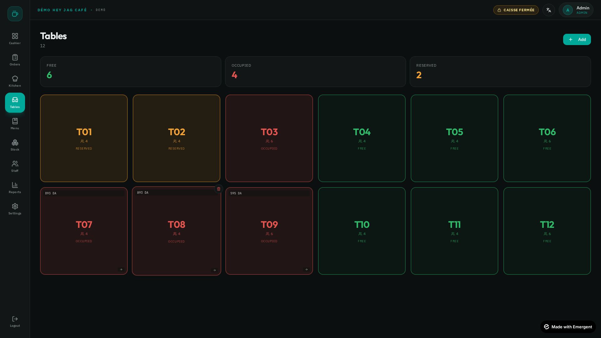 Tables screenshot